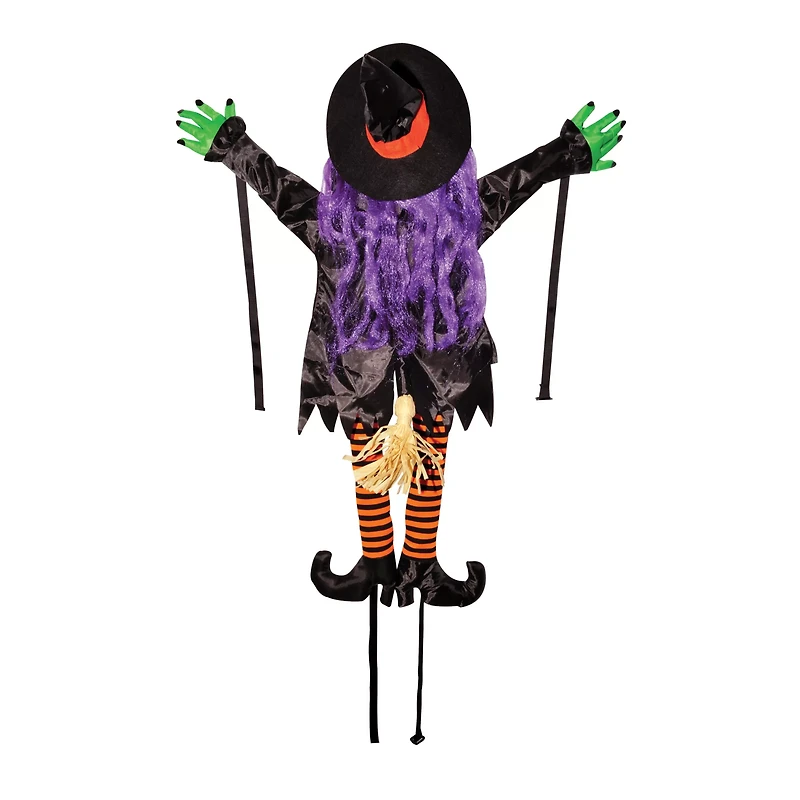 Wrong Way Witch Decoration