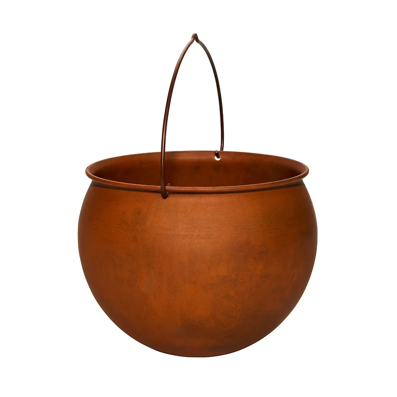 10 Inch Rusty Cauldron