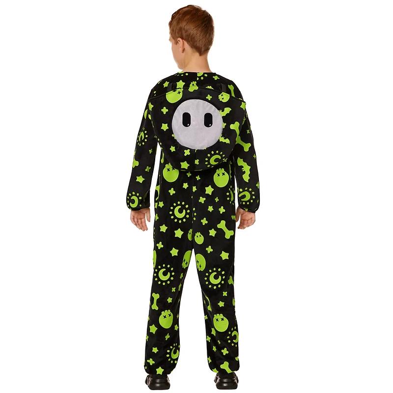 Kids Glow the Dark Spooky Doodles Jumpsuit Costume - Fall Guys