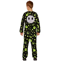 Kids Glow the Dark Spooky Doodles Jumpsuit Costume - Fall Guys