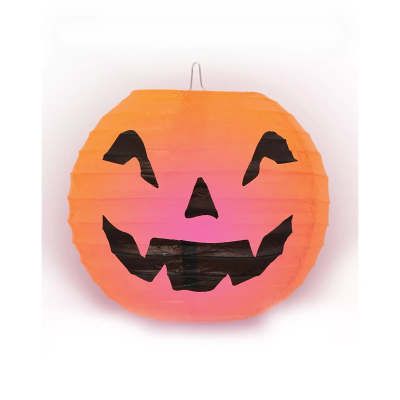 Hanging Happy Light-Up Jack-O-Lantern
