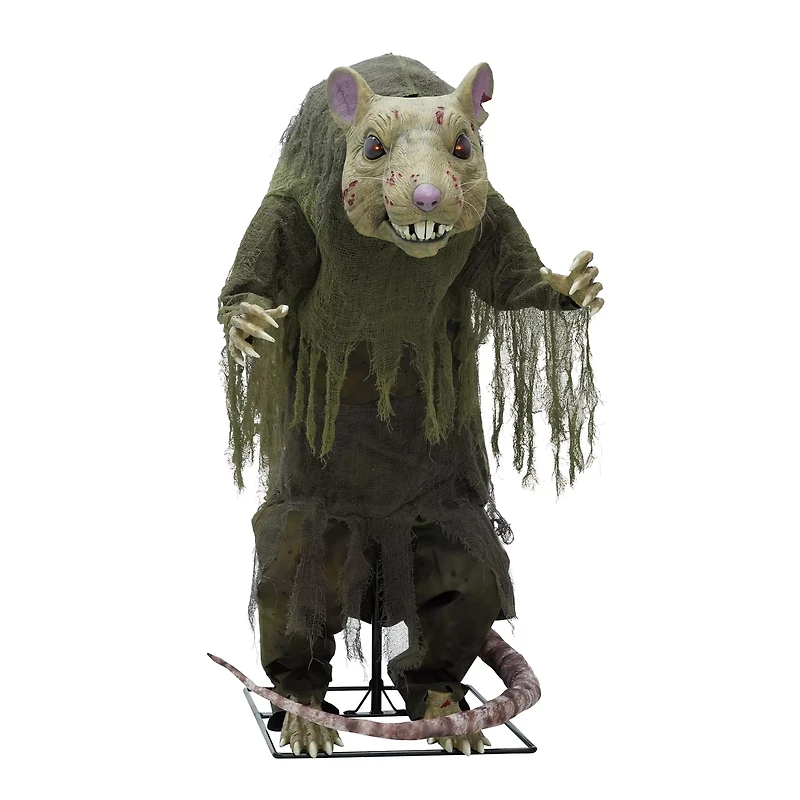 4 Ft 2 In Mutant Sewer Rat Animatronic
