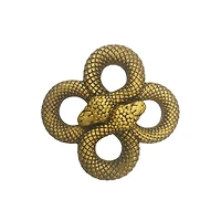 Medusa Curled Golden Snake Sign