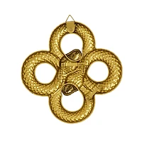 Medusa Curled Golden Snake Sign