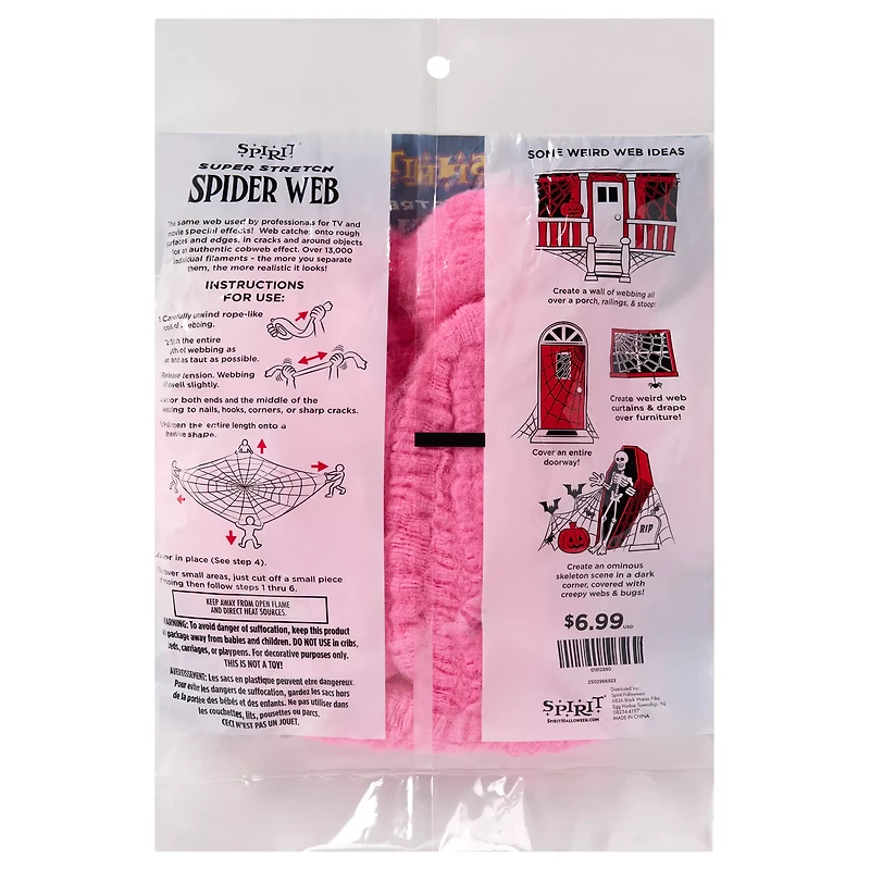 Super Stretch Spider Web Pink