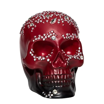 Red Ombre Bedazzled Skull