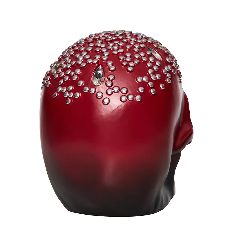 Red Ombre Bedazzled Skull