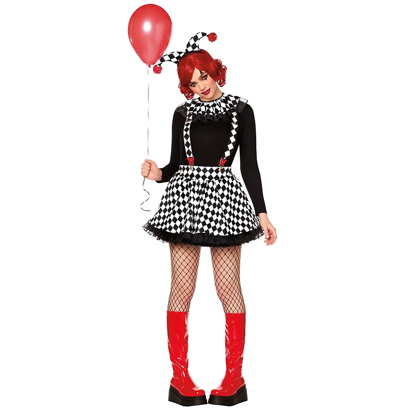 Adult Harlequin Clown Costume