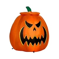 3 Ft 7 In Light-Up Animated Rising Pumpkin Cat Inflatable Decoration
