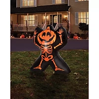 2 Ft Light-Up Jack-O-Lantern Skeleton Inflatable Decoration
