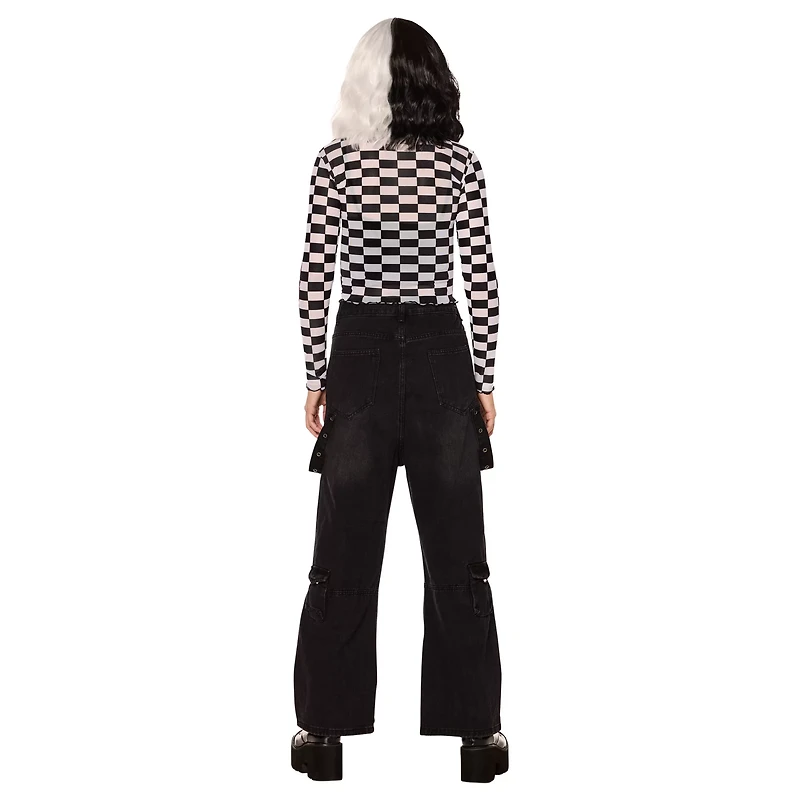 Adult Art the Clown Checkered Mesh Top - Terrifier