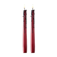 Enchant Red And Black Drip Taper Candles - 2 Pack