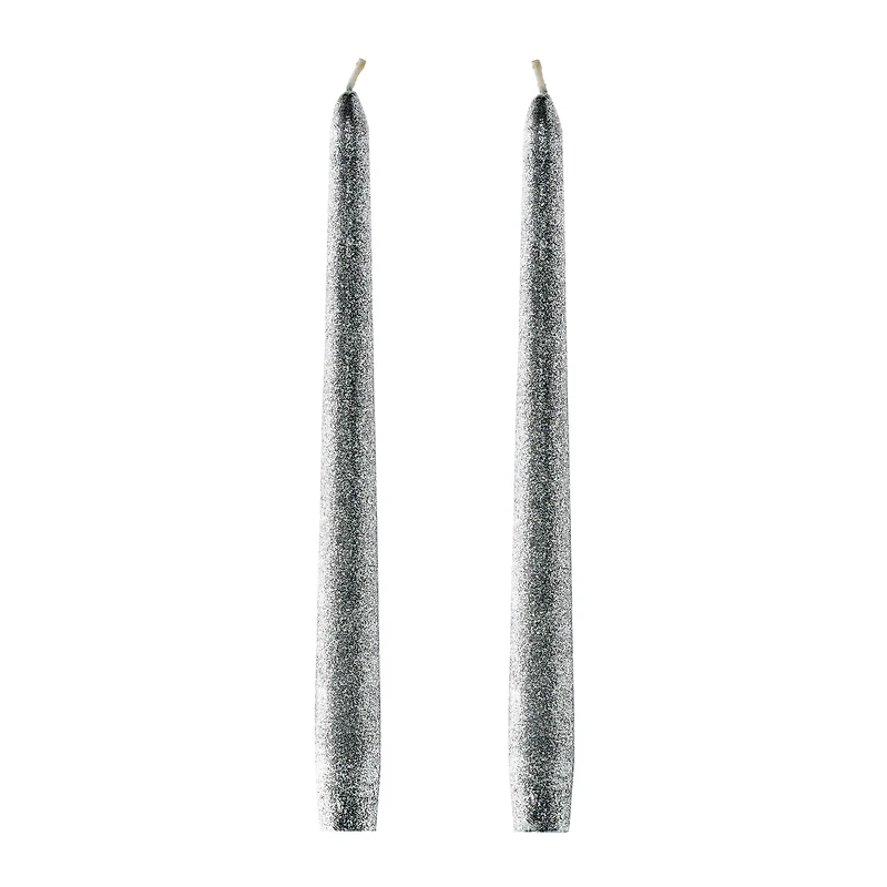 Enchant Black Glitter Drip Candles - 2 Pack