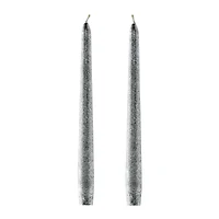 Enchant Black Glitter Drip Candles - 2 Pack