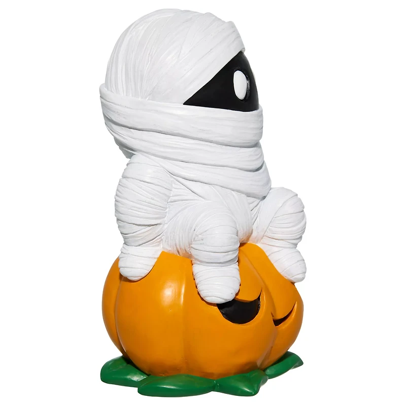 Pumpkin Mummy Tabletop Statue