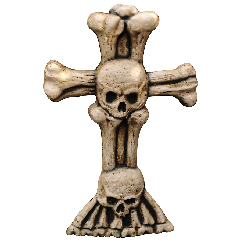 21 Inch Skull Bones Cross Tombstone