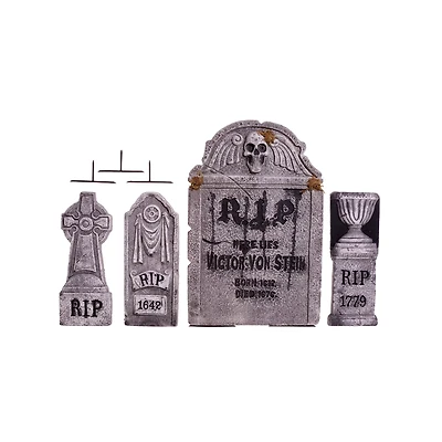 Multi-Pack Tombstone Decorations -  4 Pack