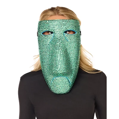 Bling Shock Green Rhinestone Half Mask - The Nightmare Before Christmas