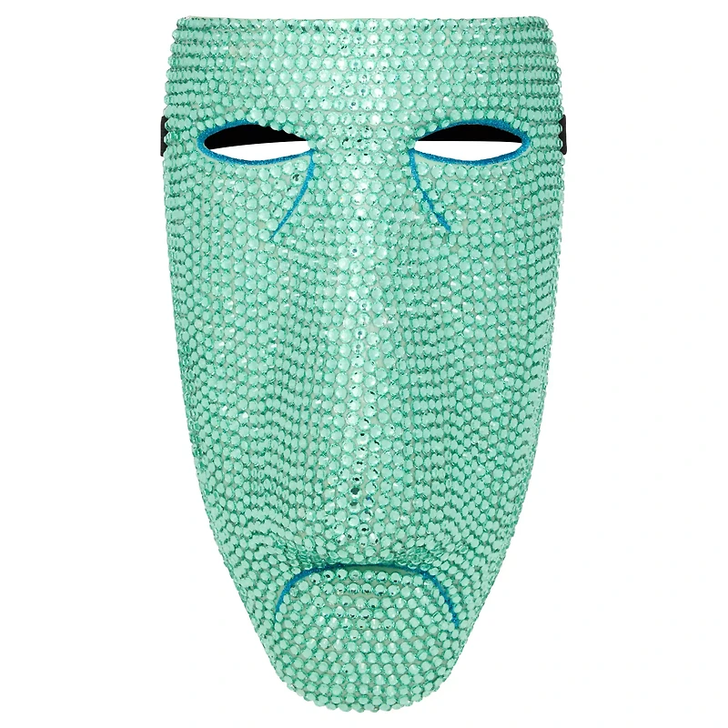 Bling Shock Green Rhinestone Half Mask -  The Nightmare Before Christmas