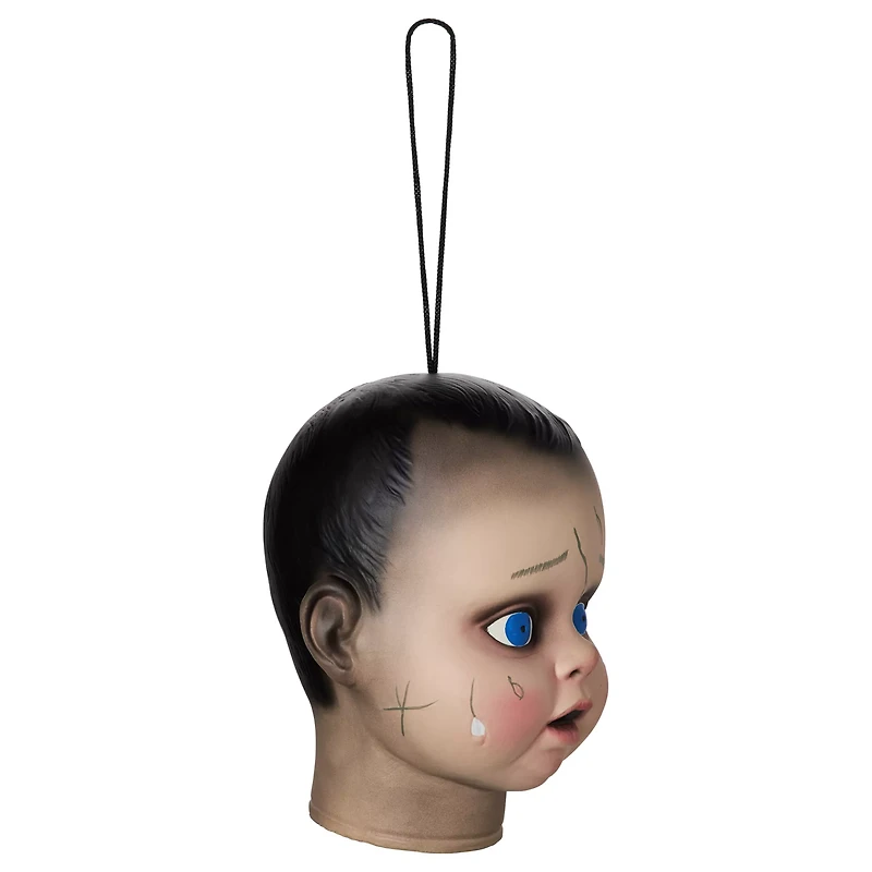 Hanging Baby Doll Head Static Prop