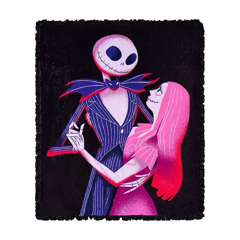 Jack and Sally Reversible Fleece Blanket - The Nightmare Before Christmas
