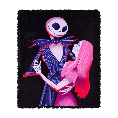 Jack and Sally Reversible Fleece Blanket - The Nightmare Before Christmas