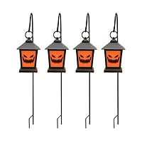 Light-Up LED Jack-O-Lantern Pathway Markers