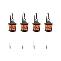 Light-Up LED Jack-O-Lantern Pathway Markers