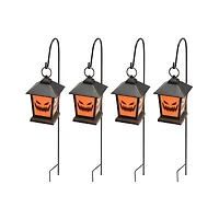 Light-Up LED Jack-O-Lantern Pathway Markers