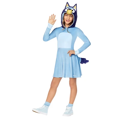 Kids Bluey Hooded Dress Costume