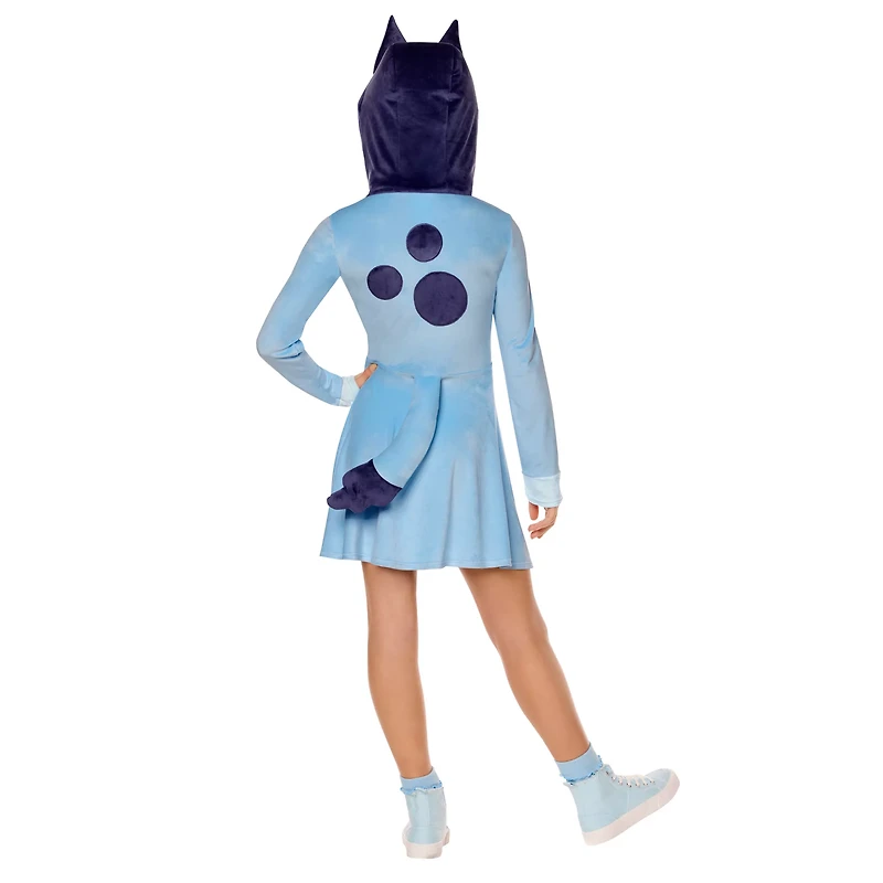 Kids Bluey Hooded Dress Costume