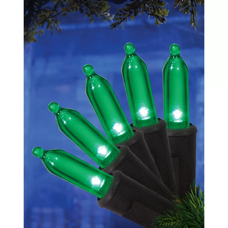 LED Green Mini Lights - 70 Count