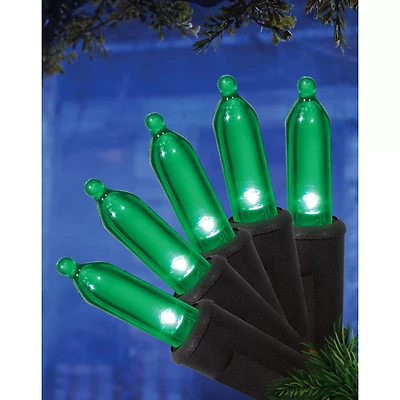 LED Green Mini Lights - 70 Count