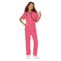 Kids Pink Medical Scrubs Costume
