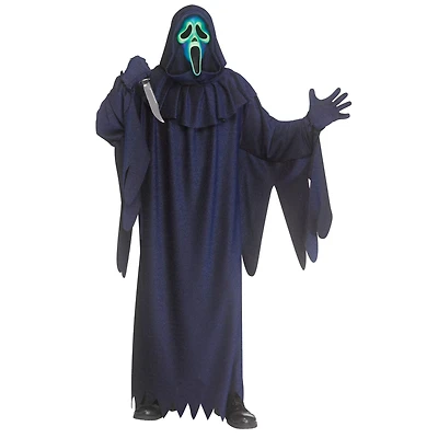Adult Ghost Face Light-Up Neon Blacklight Costume