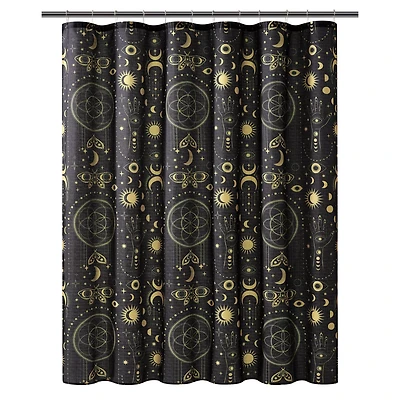 Celestial Noir Shower Curtain