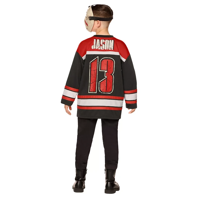 Kids Jason Voorhees Jersey and Mask Costume Kit - Friday the 13th