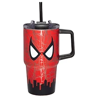 Spider-Man Mask Skyline Travel Tumbler with Straw - 20 oz.