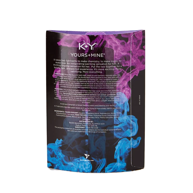 KY Yours And Mine Water-Based Lubricant 2 Pack