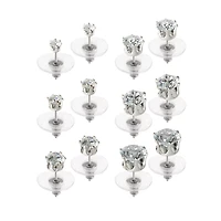 CZ Round Stud Earrings