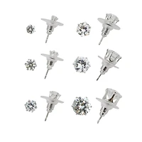 CZ Round Stud Earrings
