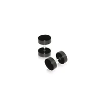 Black Plain Fake Plug Earrings 2 Pack - 16 Gauge