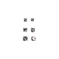 Clear Round CZ Stud Earrings 3-Pack