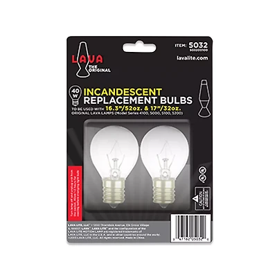 40 Watt Incandescent Lava Lamp Replacement Light Bulb Pack