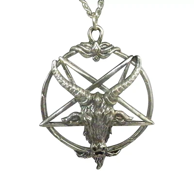 Ox Inverted Baphomet Pentagram Necklace