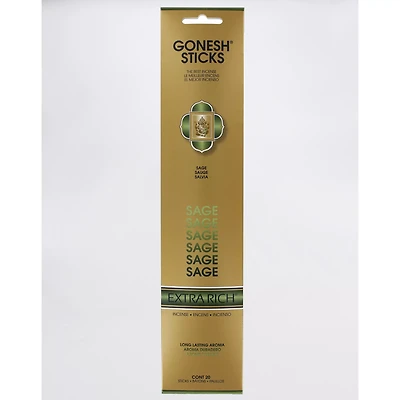 Gonesh Extra Rich Incense Sticks- 20 Pack Sage