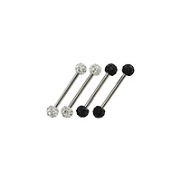 Multi-Pack CZ Nipple Barbells - 2 Pair