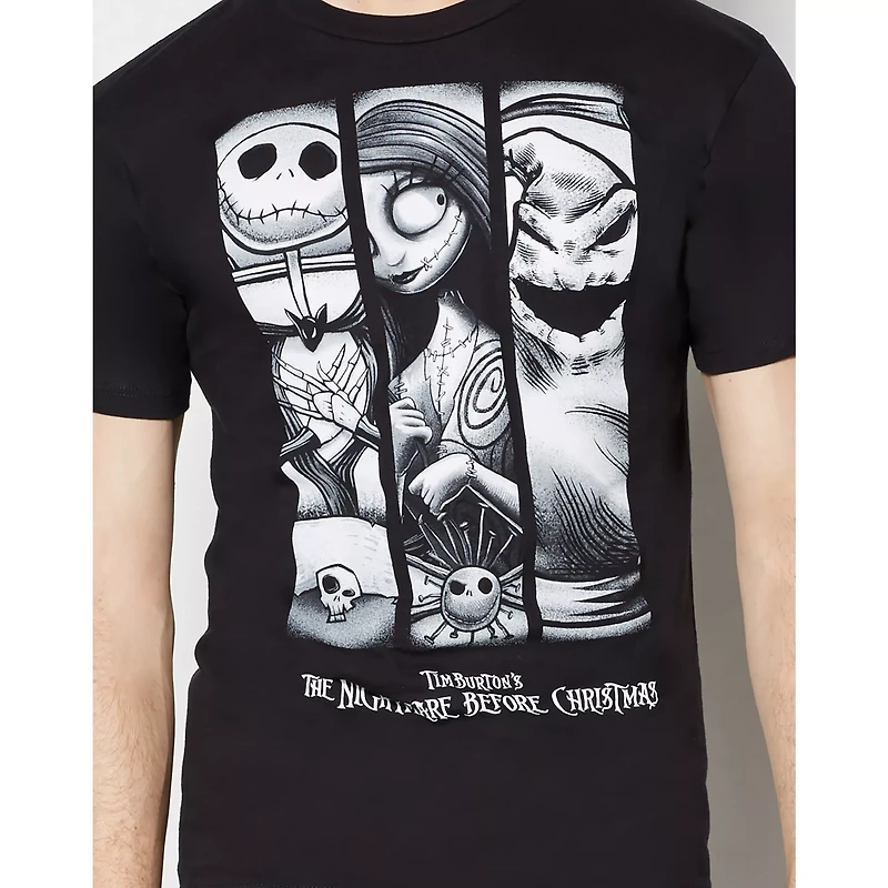 3 Panel Character The Nightmare Before Christmas T Shirt - Disney