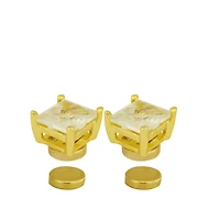 Square CZ Magnetic Earrings