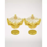Square CZ Magnetic Earrings